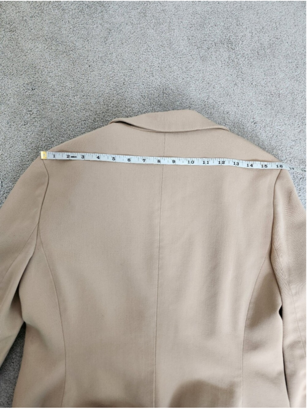 Ralph Lauren Beige Wool Blazer Suit Jacket Size 10 Preppy Heritage Professional - Picture 12 of 13